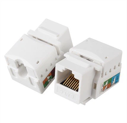 Vislabāk pārdotais 90 grādu pastiprinātājs, balts RJ45 UTP CAT6 Keystone ligzda